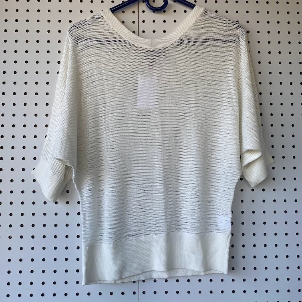 Takeout White Knit Top